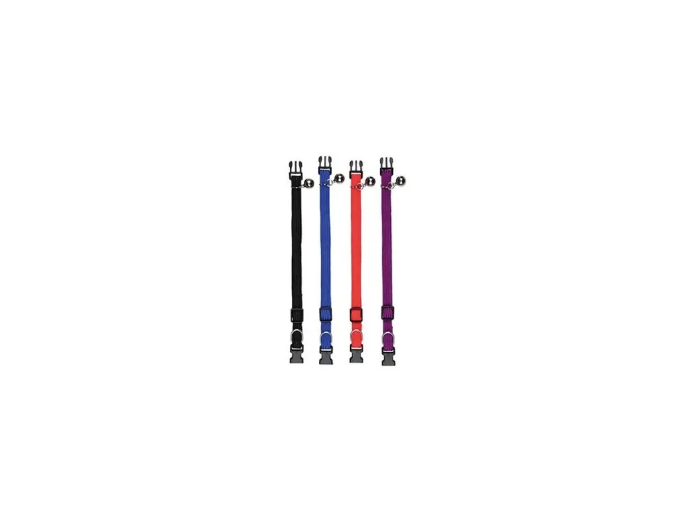 Obojek kočka nylon elast. s rolničkou 32cm mix TR Cenový Hit