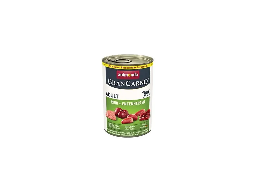 Nová Kolekce Animonda GRANCARNO konz. ADULT hovězí/kach.srdce 400g