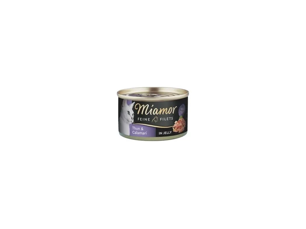Vrácení Zdarma Miamor Cat Filet konzerva tuňák+kalamáry v želé 100g