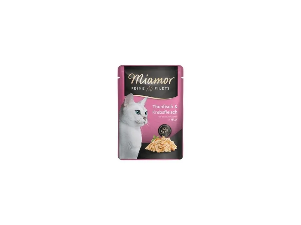 Miamor Cat Filet kapsa tuňák+krab v želé 100g Zlevněný