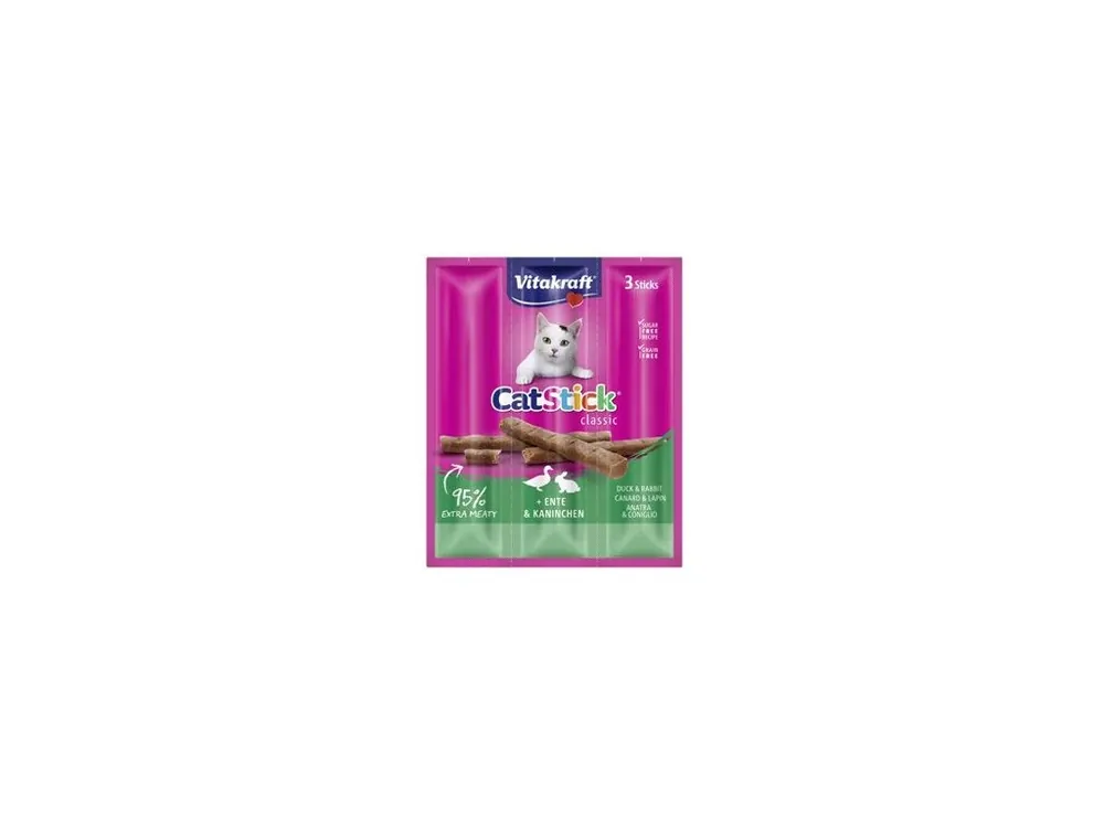 Vitakraft Cat pochoutka Stick mini Rabb.+Duck. 3x6g Must-Have
