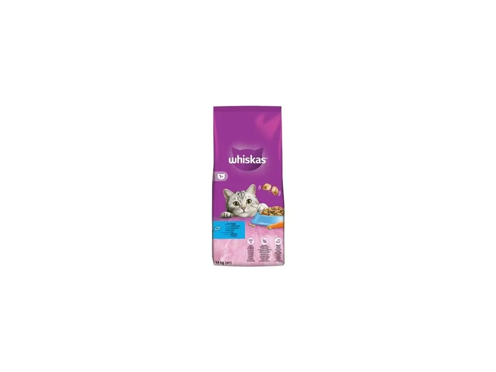 Oblíbený Whiskas Dry s tuňákem 14kg