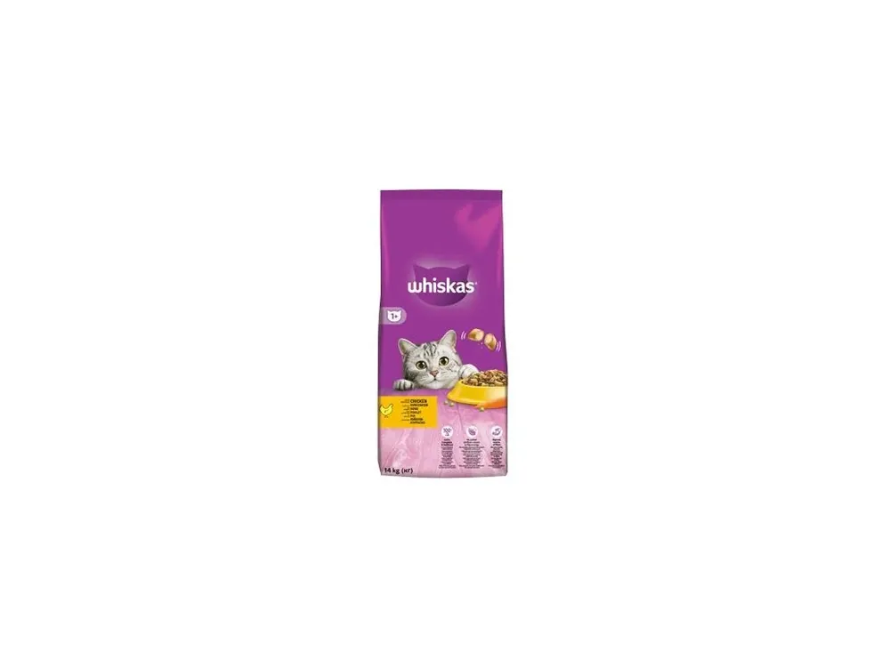 Levný Whiskas Dry s kuřecím masem a játry 14kg