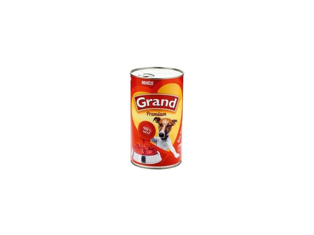 Vysoce Kvalitní GRAND konz. pes hovězí 1300g