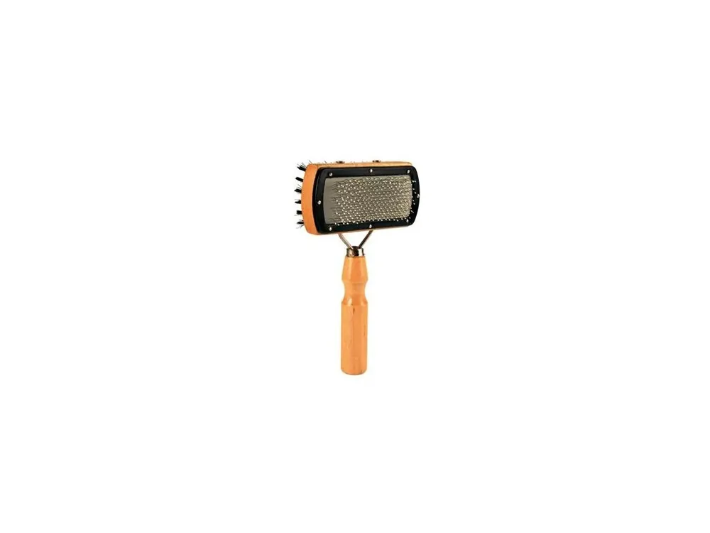 Rychlé Dodání Kartáč dřevěný s drátky oboustr. žíně pes 18/10cm TR