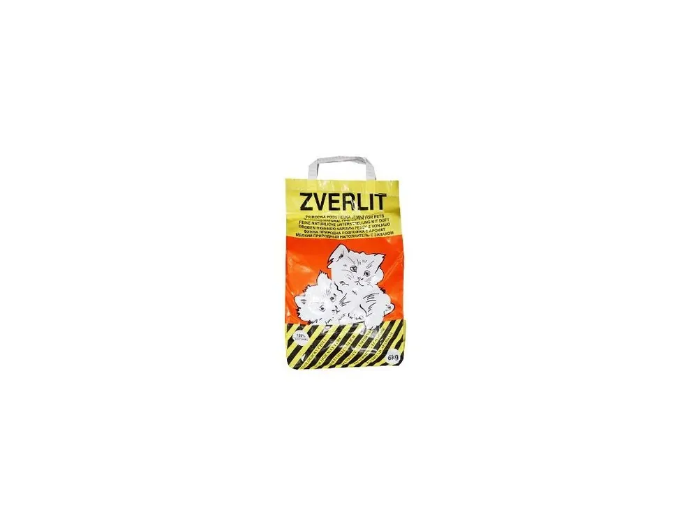 ZVERLIT oranžový jemná s vůní Podestýlka kočka 6kg Poslední Šance