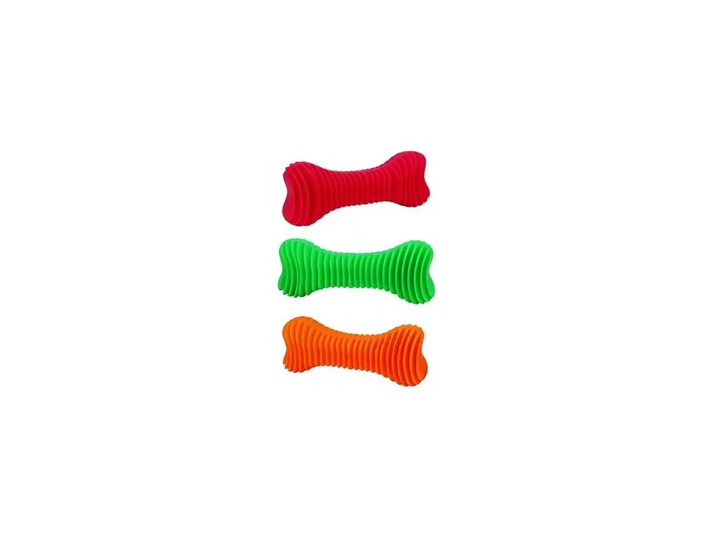 Originální Hračka pes Kost Dentální žebrovaná plovací 14cm SP