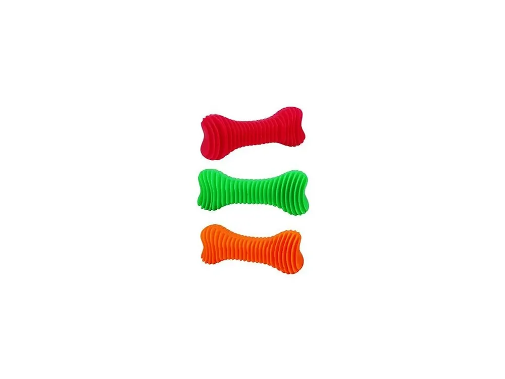 Časově Omezené Hračka pes Kost Dentální žebrovaná plovací 12cm SP