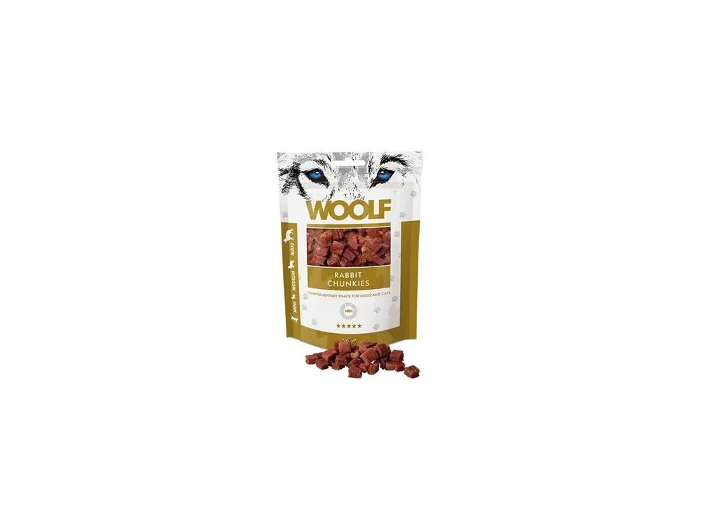 WOOLF pochoutka rabbit chunkies 100g Odeslání Ihned